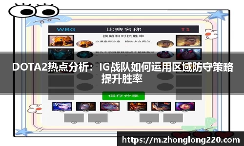 DOTA2热点分析：IG战队如何运用区域防守策略提升胜率